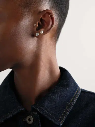 Melissa Joy Manning 14-karat Recycled Gold, Aquamarine And Herkimer Diamond Earrings | Thumbnail 4 Melissa Joy Manning 14-karat Recycled Gold, Aquamarine And Herkimer Diamond Earrings | Thumbnail 4