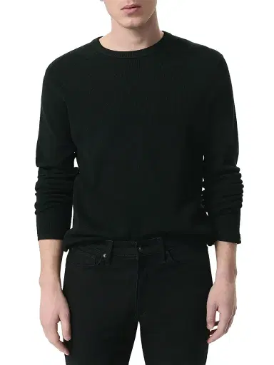 rag & bone Men's Harvey Crewneck Sweater - Black Black | Thumbnail 1 rag & bone Men's Harvey Crewneck Sweater - Black Black | Thumbnail 1