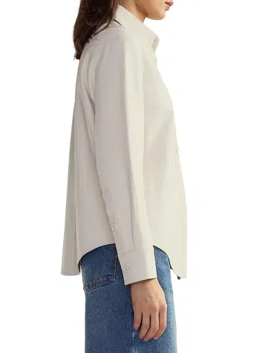 Cynthia Rowley Women's Leather Button-Front Shirt - White | Thumbnail 3 Cynthia Rowley Women's Leather Button-Front Shirt - White | Thumbnail 3