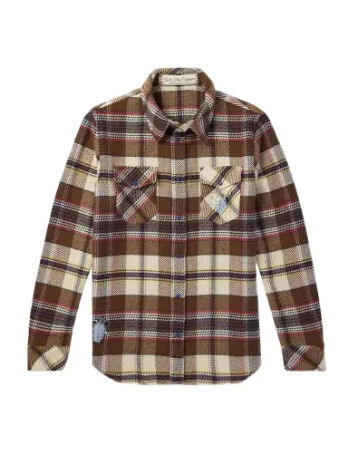 God’s True Cashmere Distressed Checked Cashmere Shirt - Men | Thumbnail 1 God’s True Cashmere Distressed Checked Cashmere Shirt - Men | Thumbnail 1