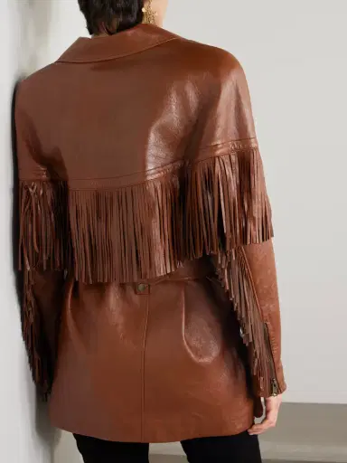 Chloé Belted Fringed Leather Jacket | Thumbnail 4 Chloé Belted Fringed Leather Jacket | Thumbnail 4
