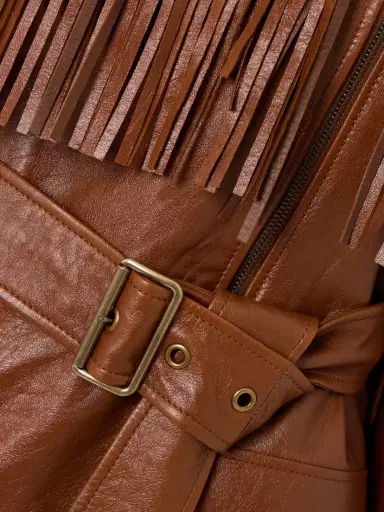 Chloé Belted Fringed Leather Jacket | Thumbnail 5 Chloé Belted Fringed Leather Jacket | Thumbnail 5