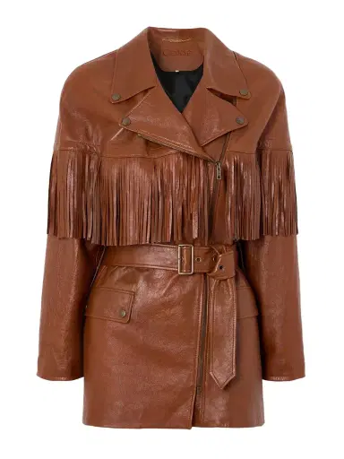 Chloé Belted Fringed Leather Jacket | Thumbnail 1 Chloé Belted Fringed Leather Jacket | Thumbnail 1