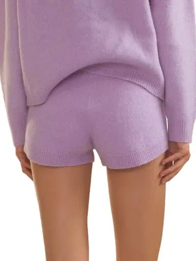 Cynthia Rowley Women's Wool Knit Shorts - Lavender | Thumbnail 4 Cynthia Rowley Women's Wool Knit Shorts - Lavender | Thumbnail 4