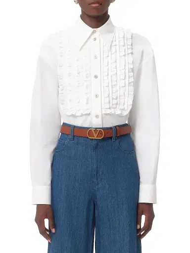 Valentino Garavani Women's Cotton Poplin Shirt - Optic White | Thumbnail 3 Valentino Garavani Women's Cotton Poplin Shirt - Optic White | Thumbnail 3