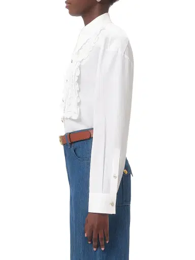 Valentino Garavani Women's Cotton Poplin Shirt - Optic White | Thumbnail 4 Valentino Garavani Women's Cotton Poplin Shirt - Optic White | Thumbnail 4