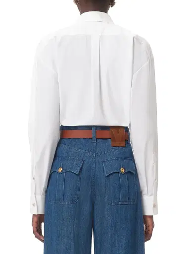 Valentino Garavani Women's Cotton Poplin Shirt - Optic White | Thumbnail 5 Valentino Garavani Women's Cotton Poplin Shirt - Optic White | Thumbnail 5