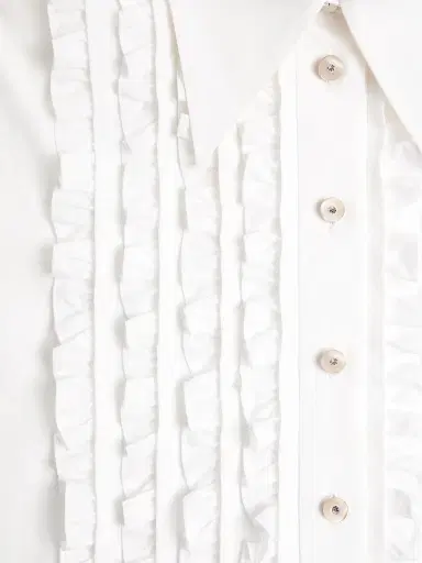 Valentino Garavani Women's Cotton Poplin Shirt - Optic White | Thumbnail 8 Valentino Garavani Women's Cotton Poplin Shirt - Optic White | Thumbnail 8