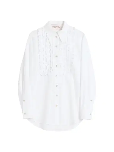 Valentino Garavani Women's Cotton Poplin Shirt - Optic White | Thumbnail 1 Valentino Garavani Women's Cotton Poplin Shirt - Optic White | Thumbnail 1