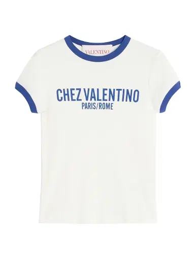 Valentino Garavani Women's Jersey Cotton T-Shirt | Thumbnail 1 Valentino Garavani Women's Jersey Cotton T-Shirt | Thumbnail 1