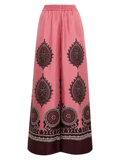 La DoubleJ Women's Palazzo Pants - Oltrarno Placee Pink | Thumbnail 1 La DoubleJ Women's Palazzo Pants - Oltrarno Placee Pink | Thumbnail 1
