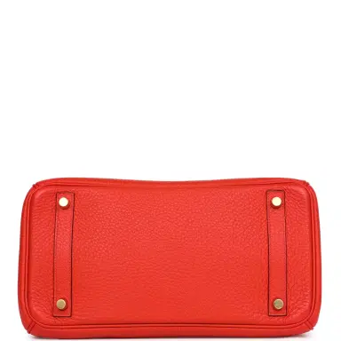 HERMÈS Pre-owned Hermes Birkin 30 Geranium Togo Gold Hardware | Thumbnail 6 HERMÈS Pre-owned Hermes Birkin 30 Geranium Togo Gold Hardware | Thumbnail 6