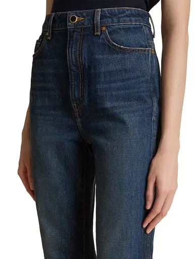 Khaite Women's Danielle High-Rise Straight-Leg Jeans - Lansing | Thumbnail 4 Khaite Women's Danielle High-Rise Straight-Leg Jeans - Lansing | Thumbnail 4