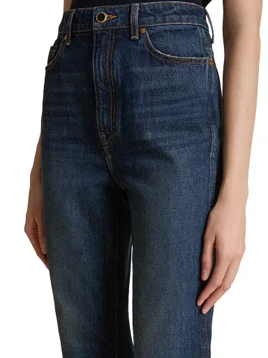 Khaite Women's Danielle High-Rise Straight-Leg Jeans - Lansing | Thumbnail 6 Khaite Women's Danielle High-Rise Straight-Leg Jeans - Lansing | Thumbnail 6
