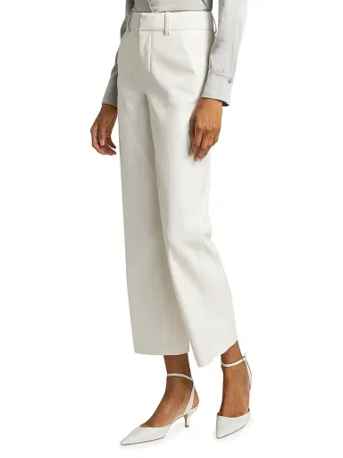 ALICE + OLIVIA Women's Alexander High-Rise Trousers - Off White | Thumbnail 3 ALICE + OLIVIA Women's Alexander High-Rise Trousers - Off White | Thumbnail 3