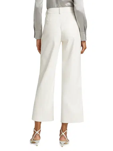 ALICE + OLIVIA Women's Alexander High-Rise Trousers - Off White | Thumbnail 4 ALICE + OLIVIA Women's Alexander High-Rise Trousers - Off White | Thumbnail 4