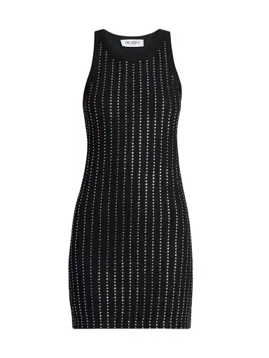 The Attico Women's Crystal-Embellished Cotton Minidress - Black | Thumbnail 1 The Attico Women's Crystal-Embellished Cotton Minidress - Black | Thumbnail 1