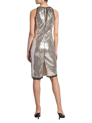 The Attico Women's Sequined Knee-Length Dress - Silver | Thumbnail 5 The Attico Women's Sequined Knee-Length Dress - Silver | Thumbnail 5