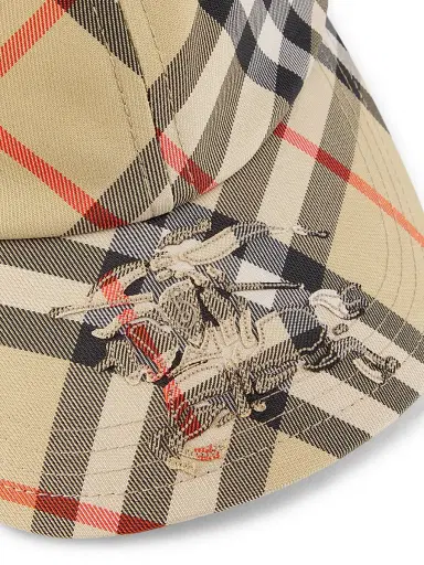 Burberry Men's EKD Check Baseball Cap | Thumbnail 3 Burberry Men's EKD Check Baseball Cap | Thumbnail 3