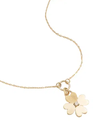 Foundrae Four Heart Clover 18-karat Gold, Enamel And Diamond Necklace | Thumbnail 1 Foundrae Four Heart Clover 18-karat Gold, Enamel And Diamond Necklace | Thumbnail 1