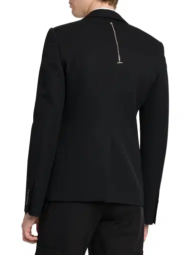 McQueen Men's Embellished Wool Single-Breasted Blazer - Black | Thumbnail 5 McQueen Men's Embellished Wool Single-Breasted Blazer - Black | Thumbnail 5