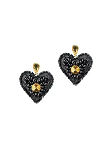 Saulé Women's Artisan Heritage Ava Goldtone, Crystal & Glass Bead Earrings - Smoky Topaz | Thumbnail 1 Saulé Women's Artisan Heritage Ava Goldtone, Crystal & Glass Bead Earrings - Smoky Topaz | Thumbnail 1