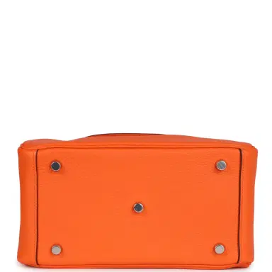 HERMÈS Hermes Lindy 26 Orange Minium Clemence Palladium Hardware | Thumbnail 7 HERMÈS Hermes Lindy 26 Orange Minium Clemence Palladium Hardware | Thumbnail 7