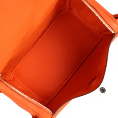 HERMÈS Hermes Lindy 26 Orange Minium Clemence Palladium Hardware | Thumbnail 9 HERMÈS Hermes Lindy 26 Orange Minium Clemence Palladium Hardware | Thumbnail 9