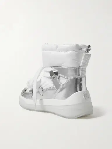 Moncler Insolux Metallic Leather And Padded Shell Ankle Boots | Thumbnail 3 Moncler Insolux Metallic Leather And Padded Shell Ankle Boots | Thumbnail 3
