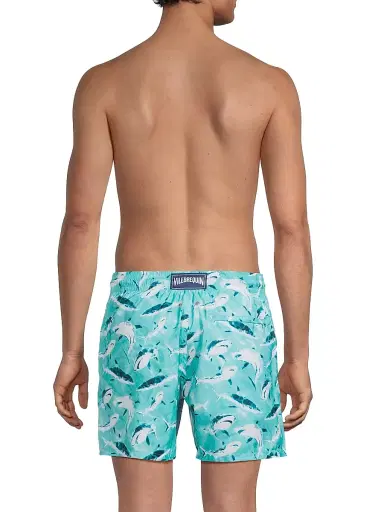 Vilebrequin Men's Requins Shark Swim Shorts - Lagon | Thumbnail 5 Vilebrequin Men's Requins Shark Swim Shorts - Lagon | Thumbnail 5