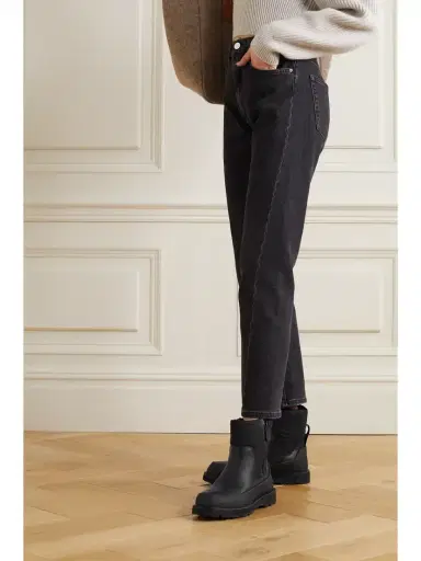 Moncler Rain Don't Care Paneled Leather And Shell Ankle Boots | Thumbnail 2 Moncler Rain Don't Care Paneled Leather And Shell Ankle Boots | Thumbnail 2