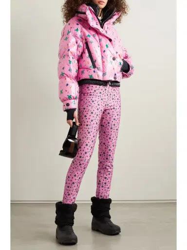 Moncler Genius + 3 Moncler Grenoble Cropped Printed Quilted Down Ski Jacket | Thumbnail 2 Moncler Genius + 3 Moncler Grenoble Cropped Printed Quilted Down Ski Jacket | Thumbnail 2