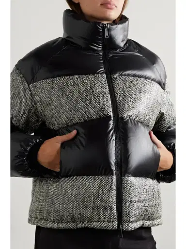Moncler Erine Quilted Coated-tweed And Shell Down Jacket | Thumbnail 3 Moncler Erine Quilted Coated-tweed And Shell Down Jacket | Thumbnail 3