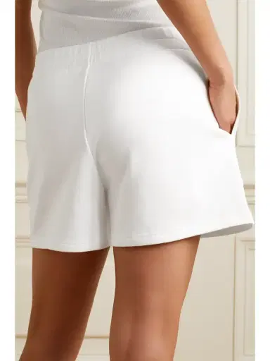 Moncler Embellished Appliquéd Cotton-jersey Shorts | Thumbnail 4 Moncler Embellished Appliquéd Cotton-jersey Shorts | Thumbnail 4