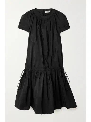 Moncler Pleated Taffeta Mini Dress | Thumbnail 1 Moncler Pleated Taffeta Mini Dress | Thumbnail 1