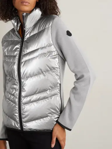 Moncler Paneled Wool-blend And Quilted Shell Down Jacket | Thumbnail 3 Moncler Paneled Wool-blend And Quilted Shell Down Jacket | Thumbnail 3
