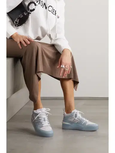 Moncler Pivot Mid Leather And Ripstop-trimmed Suede Sneakers | Thumbnail 2 Moncler Pivot Mid Leather And Ripstop-trimmed Suede Sneakers | Thumbnail 2