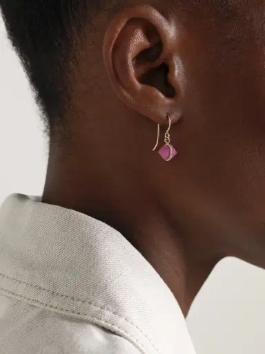 Melissa Joy Manning 14-karat Recycled Gold, Ruby And Herkimer Diamond Earrings | Thumbnail 2 Melissa Joy Manning 14-karat Recycled Gold, Ruby And Herkimer Diamond Earrings | Thumbnail 2