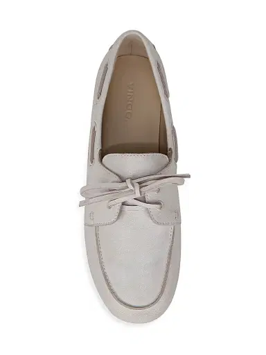 Vince Women's Marin Leather Boat Shoes - White | Thumbnail 4 Vince Women's Marin Leather Boat Shoes - White | Thumbnail 4