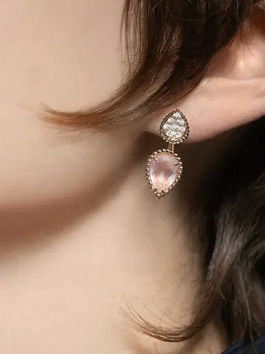 Boucheron Women's Serpent Bohème 18K Rose Gold, Pink Quartz & 0.16 TCW Diamond Single Ear Jacket - Rose Gold | Thumbnail 2 Boucheron Women's Serpent Bohème 18K Rose Gold, Pink Quartz & 0.16 TCW Diamond Single Ear Jacket - Rose Gold | Thumbnail 2