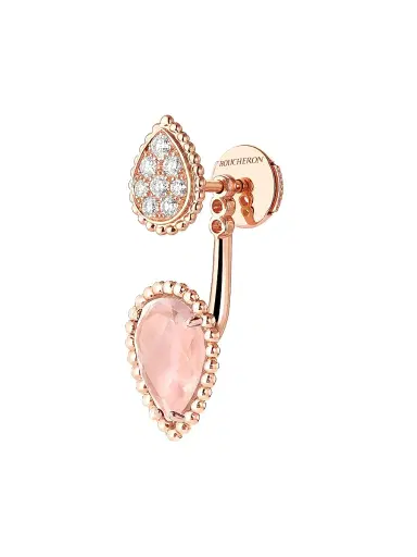 Boucheron Women's Serpent Bohème 18K Rose Gold, Pink Quartz & 0.16 TCW Diamond Single Ear Jacket - Rose Gold | Thumbnail 3 Boucheron Women's Serpent Bohème 18K Rose Gold, Pink Quartz & 0.16 TCW Diamond Single Ear Jacket - Rose Gold | Thumbnail 3