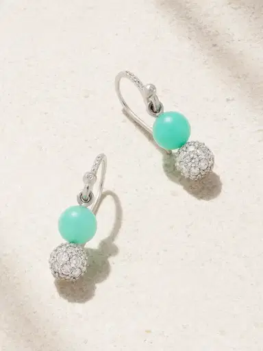 Irene Neuwirth Gumball 18-karat White Gold, Chrysoprase And Diamond Earrings | Thumbnail 1 Irene Neuwirth Gumball 18-karat White Gold, Chrysoprase And Diamond Earrings | Thumbnail 1