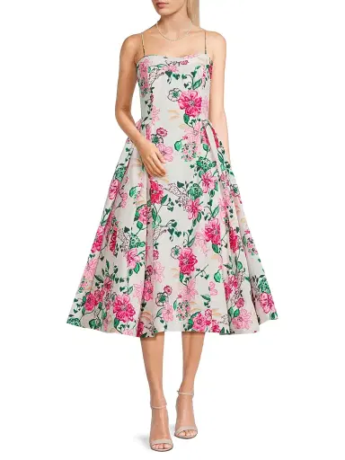 Lilly Pulitzer Women's Lillyanna Floral Fit-&-Flare Dress - Coconut - Size 6 | Thumbnail 2 Lilly Pulitzer Women's Lillyanna Floral Fit-&-Flare Dress - Coconut - Size 6 | Thumbnail 2