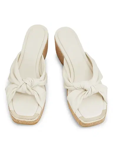 Jimmy Choo Women's Avenue 110 50MM Leather Wedge Sandals - Latte | Thumbnail 4 Jimmy Choo Women's Avenue 110 50MM Leather Wedge Sandals - Latte | Thumbnail 4
