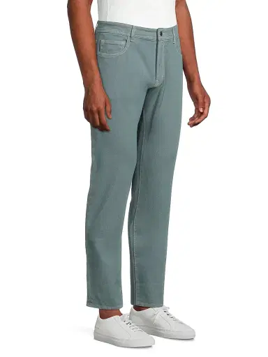 Canali Men's Washed Modern-Fit Slim-Straight Jeans - Green | Thumbnail 4 Canali Men's Washed Modern-Fit Slim-Straight Jeans - Green | Thumbnail 4