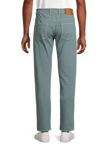 Canali Men's Washed Modern-Fit Slim-Straight Jeans - Green | Thumbnail 5 Canali Men's Washed Modern-Fit Slim-Straight Jeans - Green | Thumbnail 5