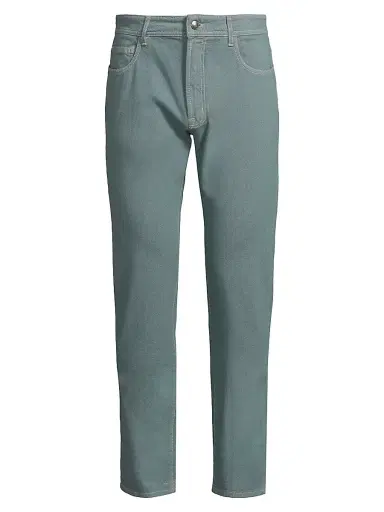 Canali Men's Washed Modern-Fit Slim-Straight Jeans - Green | Thumbnail 1 Canali Men's Washed Modern-Fit Slim-Straight Jeans - Green | Thumbnail 1