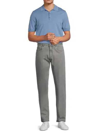 Canali Men's Comfort Slim-Straight Jeans - Light Grey | Thumbnail 2 Canali Men's Comfort Slim-Straight Jeans - Light Grey | Thumbnail 2
