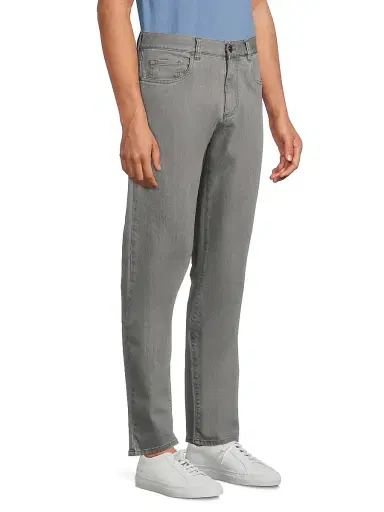Canali Men's Comfort Slim-Straight Jeans - Light Grey | Thumbnail 4 Canali Men's Comfort Slim-Straight Jeans - Light Grey | Thumbnail 4