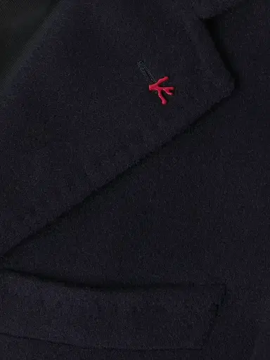 Isaia Men's Ross Camel Hair Overcoat - Dark Blue | Thumbnail 6 Isaia Men's Ross Camel Hair Overcoat - Dark Blue | Thumbnail 6
